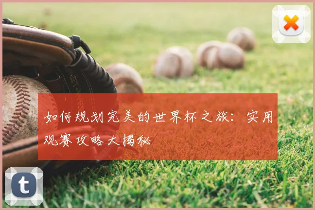 如何规划完美的世界杯之旅:实用观赛攻略大揭秘